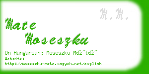 mate moseszku business card